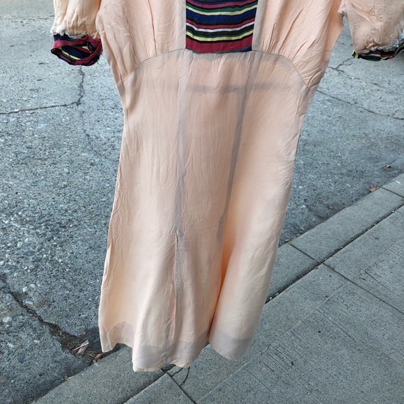 Vintage light pink midi dress ONE OF A KIND xs - Picture 3 of 6